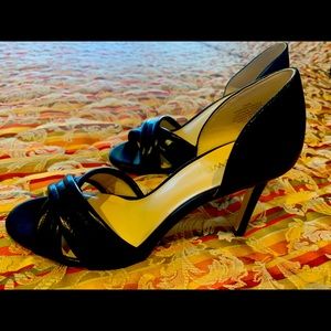 Black open toed heels